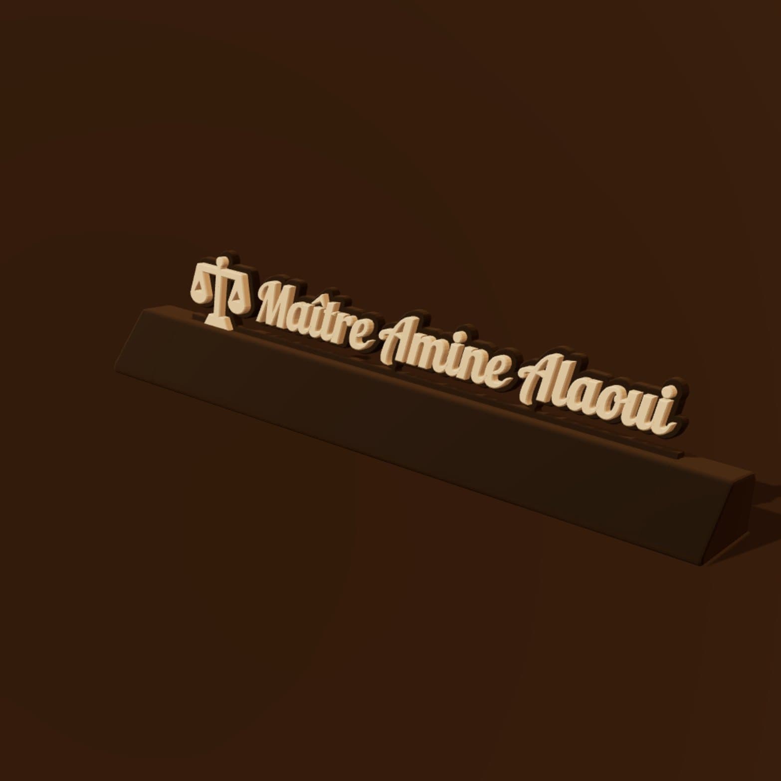 Wood-Effect Desk Plate