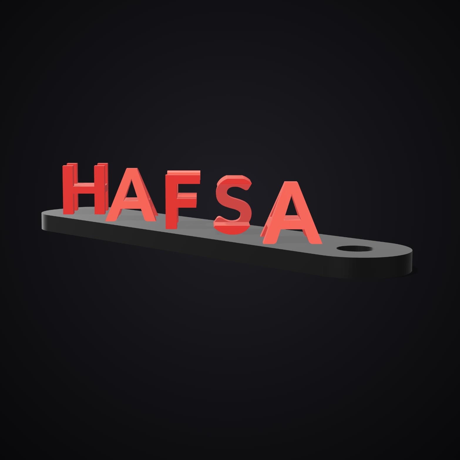 3D Text Illusion Porte-clés
