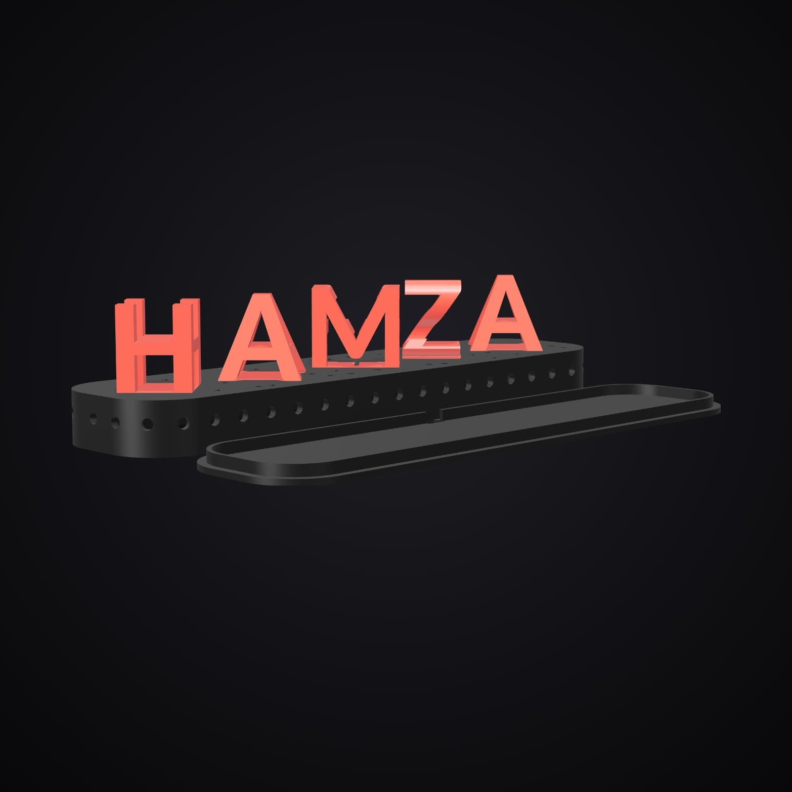 3D Text Illusion Night Light