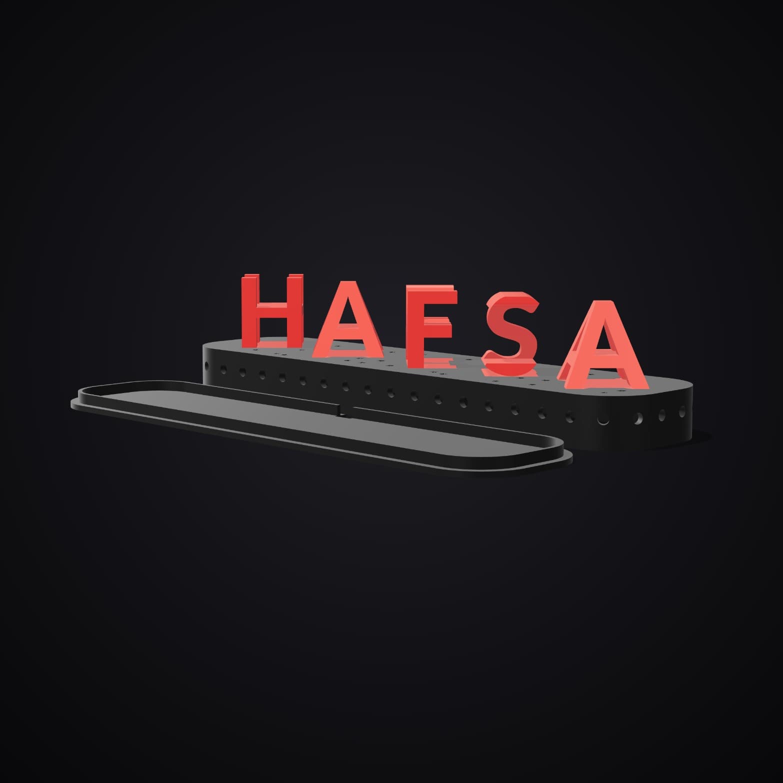 3D Text Illusion Veilleuse