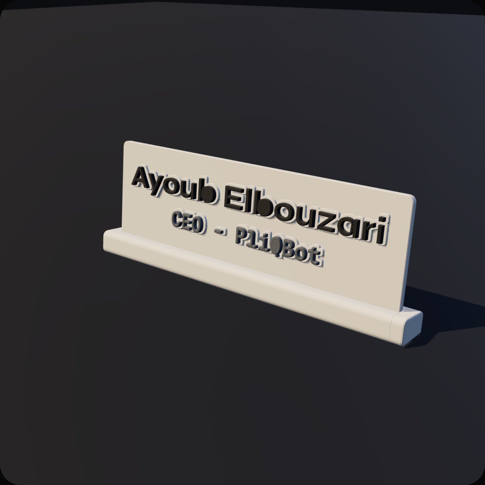 Plaque de bureau personnalisée